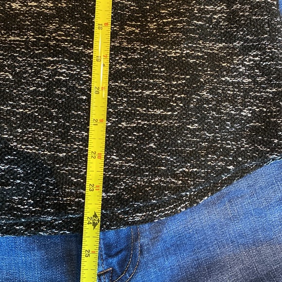 Maison Scotch Faux Leather Trim Woven Long Sleeved Top - Picture 9 of 10